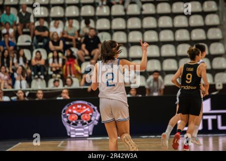 Vigo, Spanien. 25. Mai 2023. Die Spieler der italienischen Mannschaft führen ein Angriffsspiel unter der Leitung ihrer Teamkollegen Villa durch. Kredit: xan Gasalla / Alamy Live News. Stockfoto