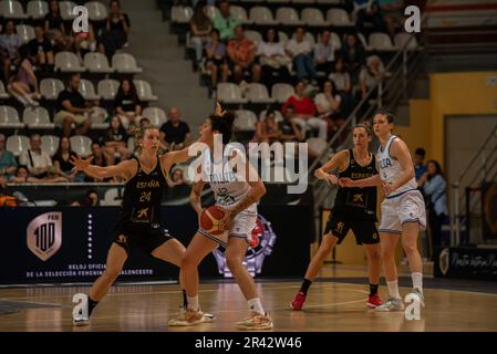 Vigo, Spanien. 25. Mai 2023. Die Spieler der italienischen Mannschaft führen ein Angriffsspiel unter der Leitung ihrer Teamkollegen Villa durch. Kredit: xan Gasalla / Alamy Live News. Stockfoto