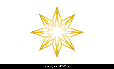 Sternsymbol, Logo. Vektordarstellung isoliert auf weißem Hintergrund. Stock Vektor
