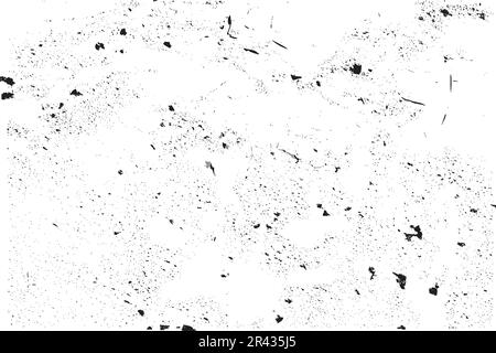 Abstrakter Körner- und Staubgrunge-Effektvektor. Vektor der körnigen Oberflächentextur auf weißem Hintergrund. Die Used-Struktur und die rostige Metalloberfläche für Stock Vektor