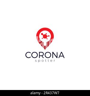 Corona Spotter einfacher Designvektor Stock Vektor