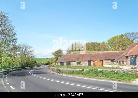 Empfangsgebäude im Seven Sisters Country Park an den South Downs, Sussex, England Stockfoto