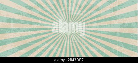 Grunge Shabby Retro-Hintergrund mit divergierenden Balken. Vektordarstellung Stock Vektor