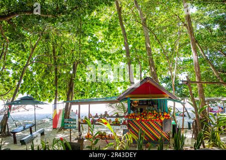 Schwere, Anse La Digue, Seychellen Stockfoto