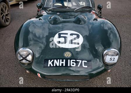 Ginetta G4 1965. Legendärer Oldtimer. 2023 VSCC Pomeroy Trophy Classic Cars Silverstone Circuit England Großbritannien Stockfoto