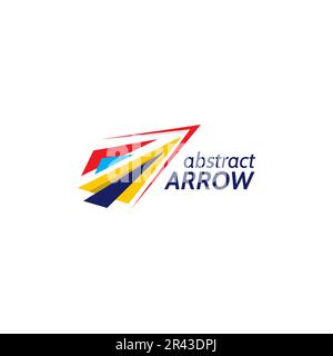 Abstrakter Pfeilvektor. Pfeillogo schlichtes Design Stock Vektor