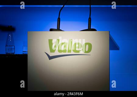 Paris, Frankreich. 24. Mai 2023. Logo Valeo bei einer Generalversammlung in Paris am 24. Mai 2023. Foto: Eliot Blondet/ABACAPRESS.COM Kredit: Abaca Press/Alamy Live News Stockfoto