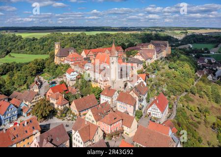 Kirchberg an der Jagst, Hohenlohe, Baden-Württemberg, Deutschland, Kirchberg an der Jagst, Baden-Württemberg, Deutschland Stockfoto