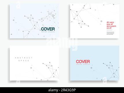 Abstrakte Deckungszusammensetzung. Entwurf der Broschürenvorlage. Polygonaler Hintergrund. Vektortextur Stock Vektor