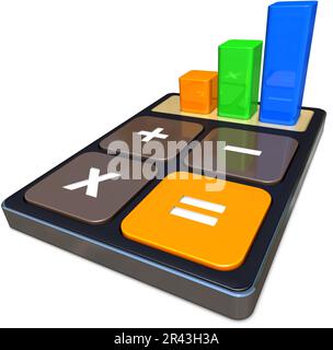 Hochauflösendes 3D-Rendering eines statistischen Konzepts Stockfoto