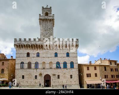 Palazzo del Comune in Montepulciano Stockfoto