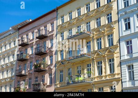 Renovierte alte Gebäude am Prenzlauer Berg in Berlin Stockfoto