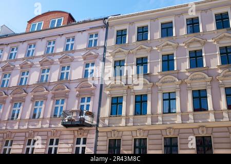 Renovierte alte Gebäude am Prenzlauer Berg in Berlin Stockfoto