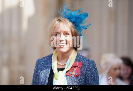 Aktenfoto von 21/3/2022 von Dame Esther Rantzen, die offenbart hat, dass ihr Lungenkrebs im vierten Stadium fortgeschritten ist. Die 82 Jahre alte Sendeanstalt, bekannt für die BBC-Serie That's Life! Und Gründergemeinschaften wie Childline bestätigten im Januar, dass sich ihr Lungenkrebs ausgebreitet hatte. Ausgabedatum: Freitag, 26. Mai 2023. Stockfoto