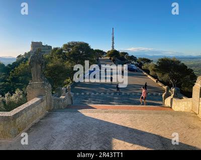 Majorc, Spanien - 02. April 2023, Kloster Santuari de Sant Salvador, Felanitx, Mallorca, Mallorca, Balearen, Spanien. Stockfoto