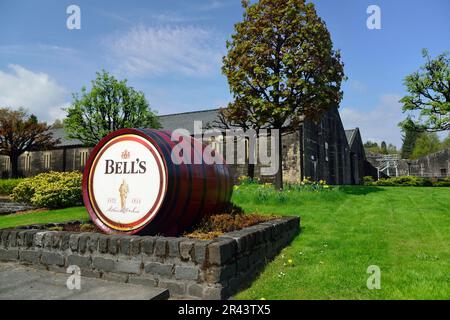 Blair Athol Distillery, Pitlochry, Speyside, Schottland, Vereinigtes Königreich Stockfoto