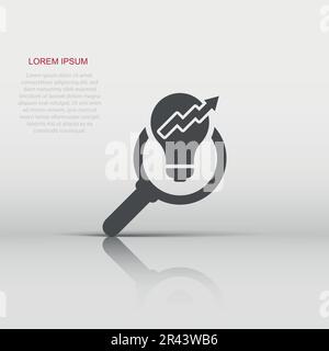 Insight Symbol im flachen Stil. Glühlampe Vector Illustration auf weißem Hintergrund isoliert. Idee Geschäftskonzept. Stock Vektor