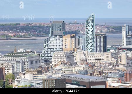 Liverpool, vereinigtes Königreich 16. Mai 2023, Blick auf die Skyline von Liverpool in England Stockfoto