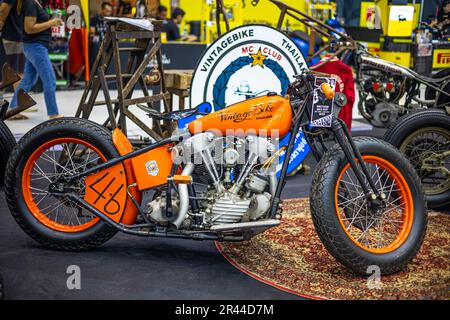 Harley Davidson Custom Build Contest and Exhibition Chopper Motocycle Show Festival im Northen Bike Festival 2023. 20. Mai 2023, Chiang Mai, THAILAND. Stockfoto