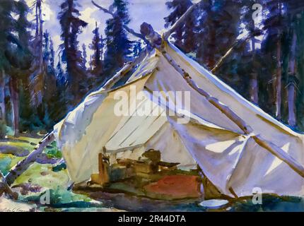 Ein Zelt in den Rockies, John Singer Sargent, 1916, Isabella Stewart Gardner Museum, Boston, Mass, Massachusetts, North America, US, USA Stockfoto