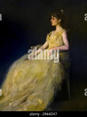 Dame in Gelb, Thomas Wilmer Betauung, 1888, Isabella Stewart Gardner Museum, Boston, Mass, Massachusetts, North America, US, USA Stockfoto