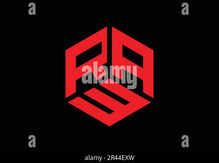 Rae Lettering Design Logo mit RAE-Buchstaben und Polygonform. ROHES Polygon- und ...