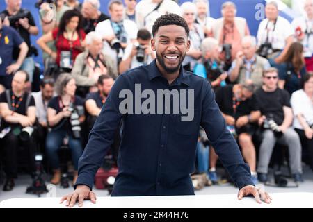 Cannes, Frankreich. 26. Mai 2023. Oumar Moindje nimmt am 26. Mai 2023 am Salem PhotoCall Teil, das 76. im Rahmen des Filmfestivals von Cannes in Cannes, Frankreich stattfindet. Foto: Aurore Marechal/ABACAPRESS.COM Kredit: Abaca Press/Alamy Live News Stockfoto