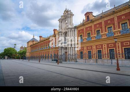 Palast von San Telmo - andalusisches Autonomes Präsidentengebäude der Regierung - Sevilla, Andalusien, Spanien Stockfoto