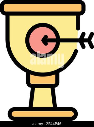 Symbol für die Verleihung von Fördermitteln. Outline Award Realization Vektorsymbol für Webdesign isoliert auf weißem Hintergrund Stock Vektor