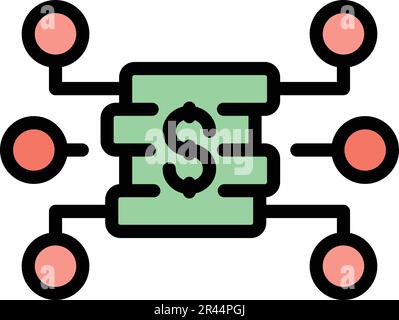 Symbol für die Geldbewertung. Vektorsymbol für Geldbewertung für Webdesign isoliert auf weißem Hintergrund, flach Stock Vektor