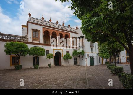 Casa de Pilatos (Pilates Haus) Palastfassade - Sevilla, Andalusien, Spanien Stockfoto