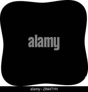 Quadrate haben abgerundete Ecken rechteckiges Symbol Schwarze Farbe Vektor Illustration flacher Bildstil einfach Stock Vektor