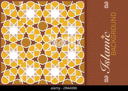 Nahtlose Muster im arabischen Stil. Islamische geometrische Dekorationsmuster, Hintergrundsammlung, islamisches Dekorationsvektorbild im Hintergrund Stock Vektor