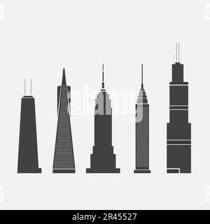 Wolkenkratzer-Symbole Stock Vektor