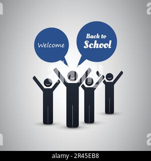 Back to School – Designkonzept Stock Vektor