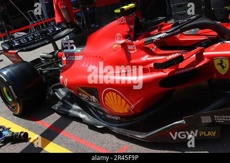 Montecarlo, Fürstentum Monaco. 26. Mai 2023. Circuit de Monaco, Montecarlo, Fürstentum Monaco, 26. Mai 2023, Scuderia Ferrari beim Grand Prix De Monaco 2023 - Freitag - Free Practice 1 und Free Practice 2 - Formel 1 Championship Credit: Live Media Publishing Group/Alamy Live News Stockfoto