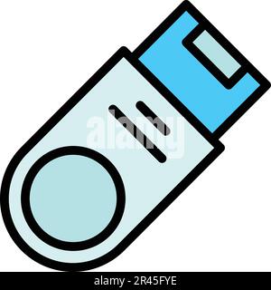 Smart Office usb-Flash-Symbol. Outline Smart Office usb-Flash-Vektorsymbol für Webdesign isoliert auf weißem Hintergrund, flach Stock Vektor