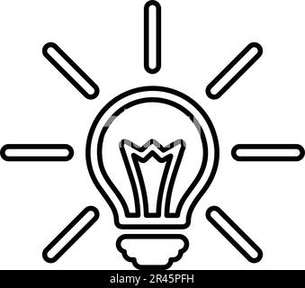 Brainstorming, Geschäftsidee, Glühbirnensymbol. Kommerzielle Verwendung, gedruckte Dateien und Präsentationen, Werbematerialien, Web oder jede Art von Design-Proje Stock Vektor