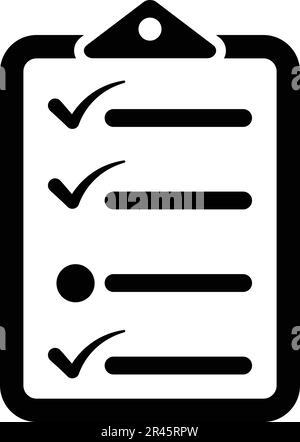 Checkliste, Symbol für Aufgabenliste – perfekt für gedruckte Dateien und Präsentationen, das Entwerfen und entwickeln von Websites, Werbematerialien, Illustrationen o Stock Vektor