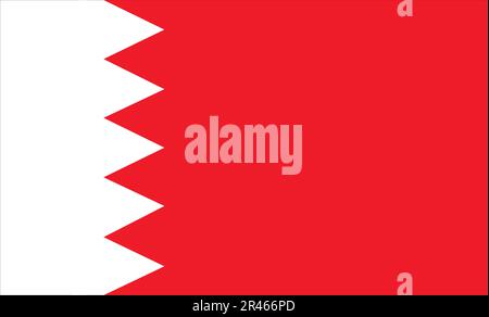 Design Der Bahrain-Flagge Stock Vektor