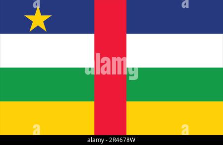 Flaggendesign Der Zentralafrikanischen Republik Stock Vektor