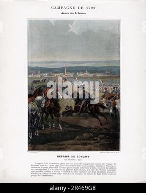 campagne des Francaise: Reprise de Longwy 1792 - Révolution Francaise Stockfoto