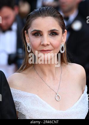Cannes, Frankreich. 26. Mai 2023. Cannes, Frankreich. 26. Mai 2023. Clotilde Courau Ankunft bei der Galavorführung der Alten Eiche, Teil des Filmfestivals 76. in Cannes, Palais des Festival. Kredit: Doug Peters/Alamy Live News Stockfoto