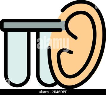 Symbol für Bioprinting-Technologie. Outline Bioprinting-Technologie Vektorsymbol für Webdesign isoliert auf weißem Hintergrund, flach Stock Vektor