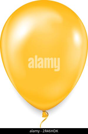 Realistischer, farbenfroher Heißluftballon. Urlaub, fliegender Hochglanzballon. Isoliert auf weißem Hintergrund. Stock Vektor