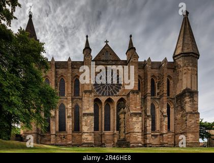 Das Rosenfenster, Durham Cathedral. Durham ist eine Stadt im Nordosten Englands. Stockfoto