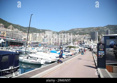Montecarlo, Monaco. 26. Mai 2023. Montecarlo Hafen während des Monaco GP, 25-28. Mai 2023 Montecarlo, Formel 1 Weltmeisterschaft 2023. Kredit: Unabhängige Fotoagentur/Alamy Live News Stockfoto