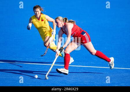 LONDON, VEREINIGTES KÖNIGREICH. 26. Mai 2023. Sophie Hamilton aus Großbritannien während der FIH Hockey Pro League - England gegen China (Frauen) im Lea Valley Hockey and Tennis Centre am Freitag, den 26. Mai 2023 in LONDON, ENGLAND. Kredit: Taka G Wu/Alamy Live News Stockfoto