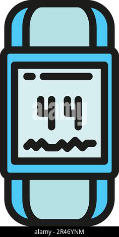 Symbol für Activity Tracker-Band. Kontur Activity Tracker - Vektorsymbol für Webdesign isoliert auf weißem Hintergrund Stock Vektor