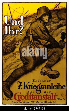 Und Igv Zeichnet 7 Kriegsanleihe Crisco Restaurierung und Farben Stockfoto